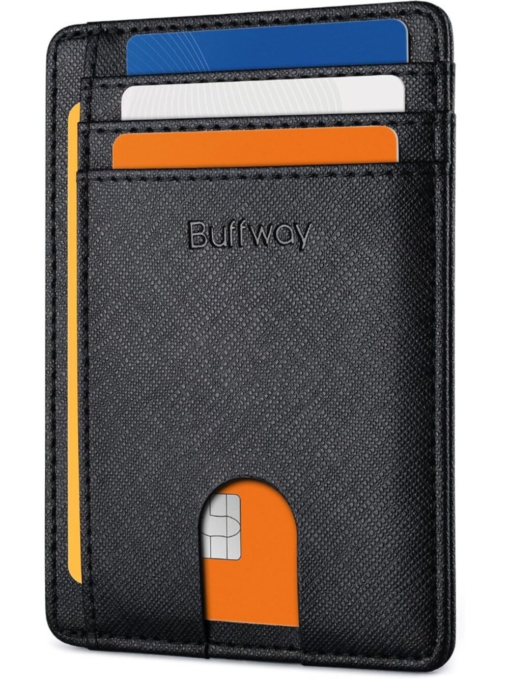 Slim Minimalist RFID Blocking Leather Wallet - Front Pocket Design, Unisex